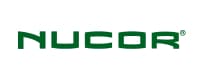 Logo for NUCOR a business that used Newl ocean freight company that provides ocean freight forwarding service & 3rd party warehouse service.