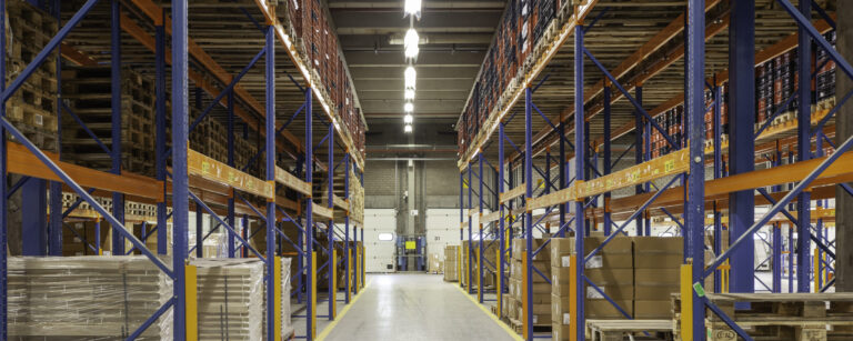 A micro fulfillment center interior